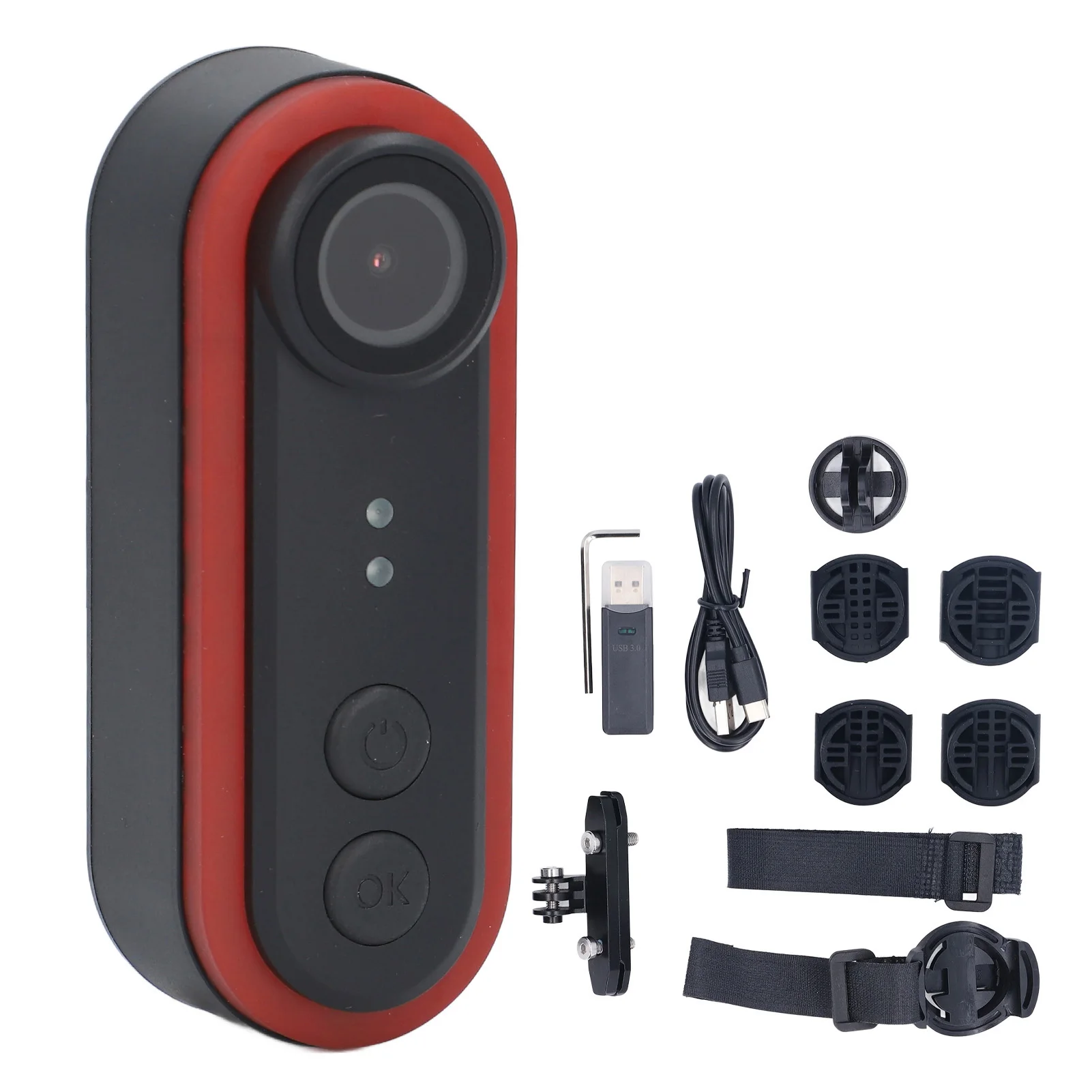 

Bike Camera Taillight 3500mAh ABS IPX6 Water Resistant 6 Lighting Modes Loop Recording Rear Bike Light Camera Combo for Riding
