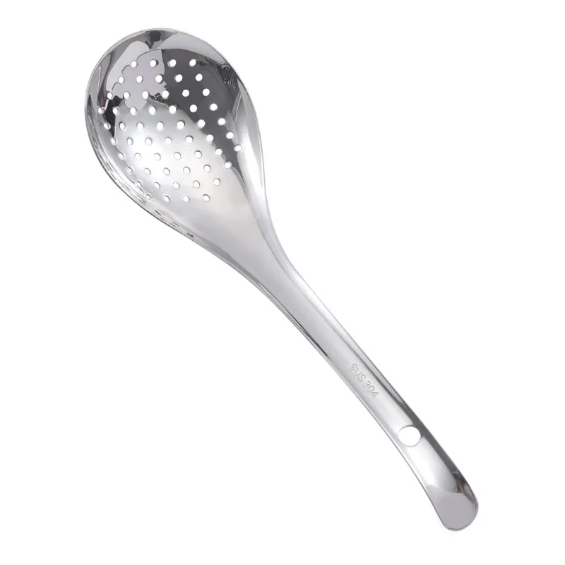 

1PC Home Stainless Steel Strainer Cooking Colander Kitchen Gadgets Caviar Spoon Slotted Spoon Kitchen Tool