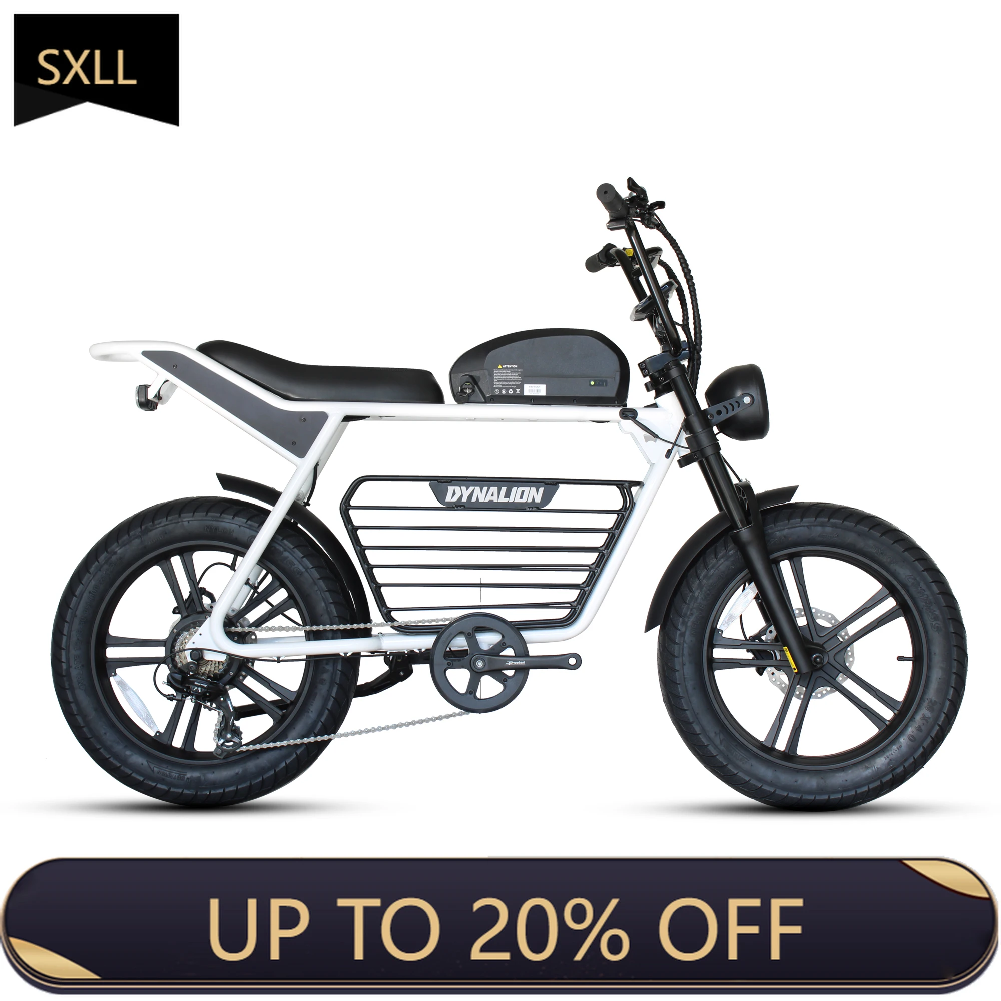 

SXLL Fat Tire Ebike Mini Electric Bike Retro