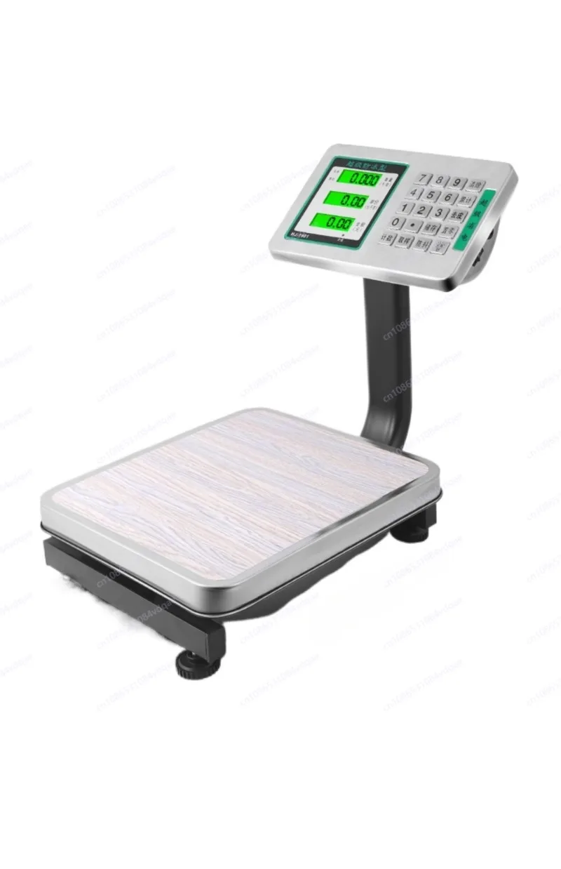 Commercial Digital Price Computing Scale Stainless Steel Platform Retail Weighing Scale with Backlit Display