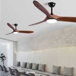 Moderne plafondventilator met lage vloer en verlichting, 6 snelheden verstelbare gelijkstroommotor Omkeerbaar blad Afstandsbediening LED-ventilator met verlichting