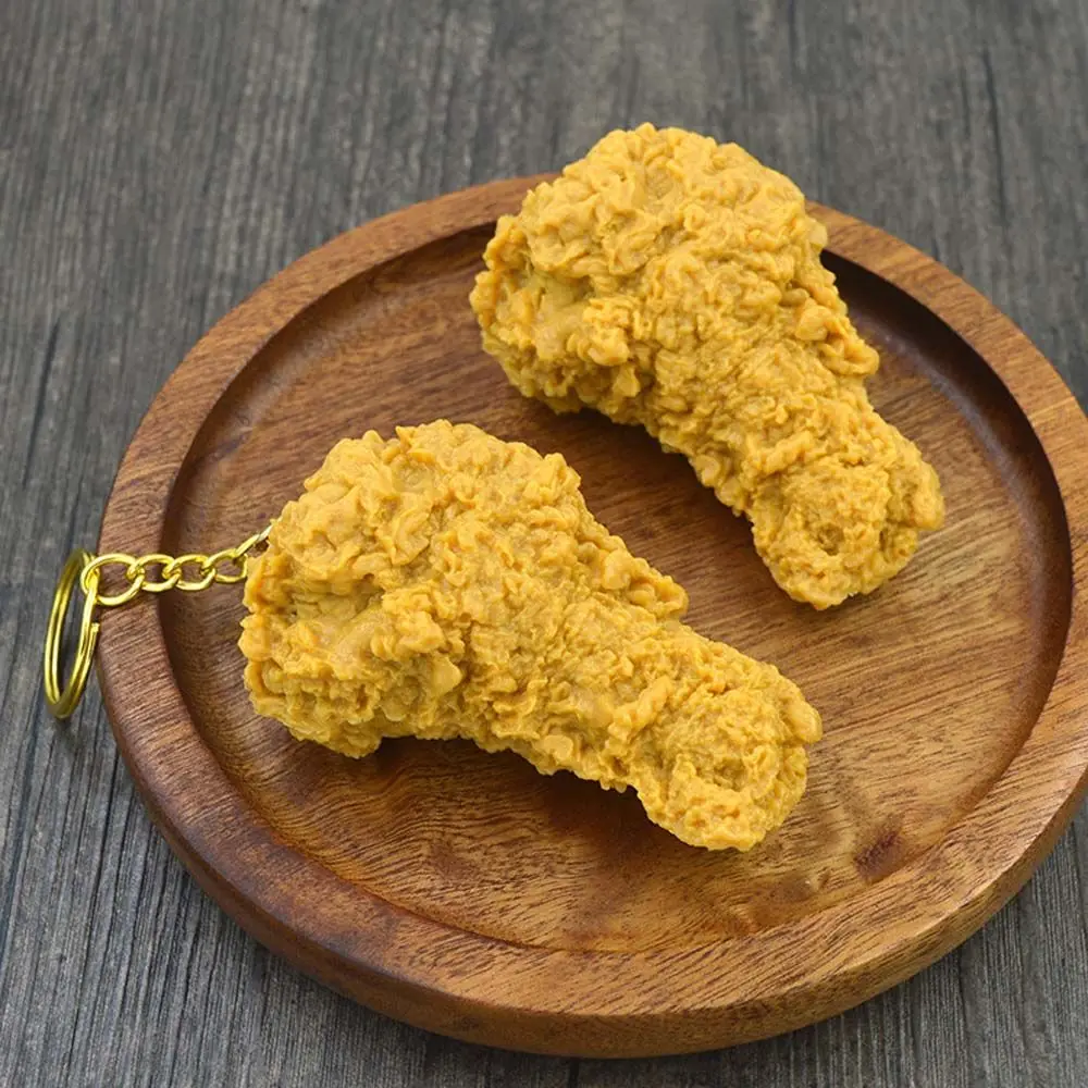 Chicken Nuggets French Fries Fried Chicken Legs Fried Chicken Around Food Pendant Key Rings Imitation Food Keychains Key Chains