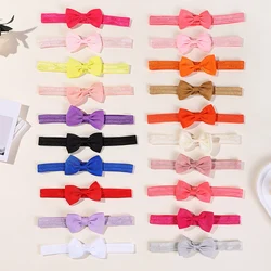 Elastic Hair Bands For Baby Girls Solid Color Headwear Grograin Ribbon Bowknot Headband Infant Kid Hair Accessories 2024