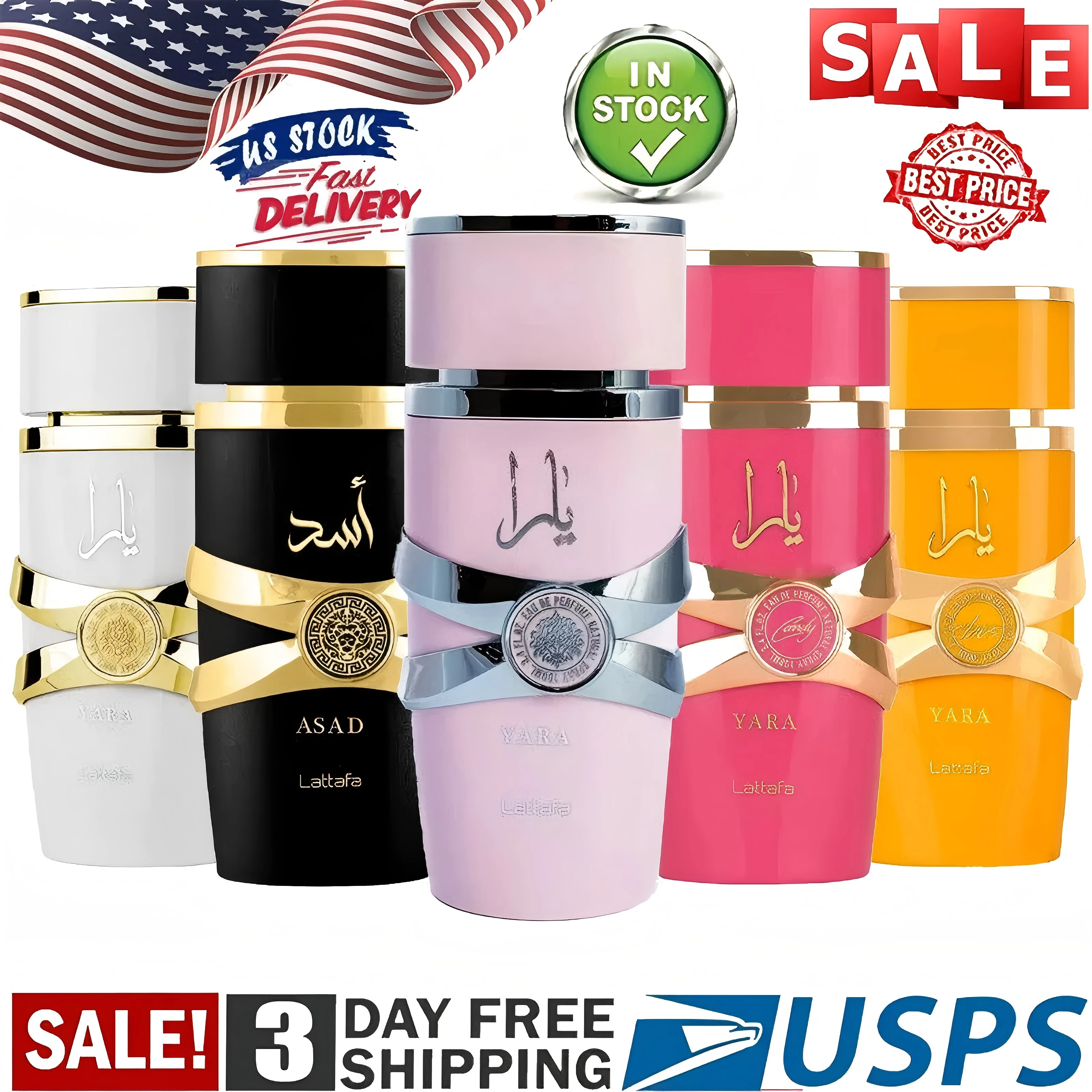 بخاخ لاتافا يارا كاندي أو دو برفوم EDP للنساء 3.4 أونصة/100 مل جديد في صندوق الولايات المتحدة #1