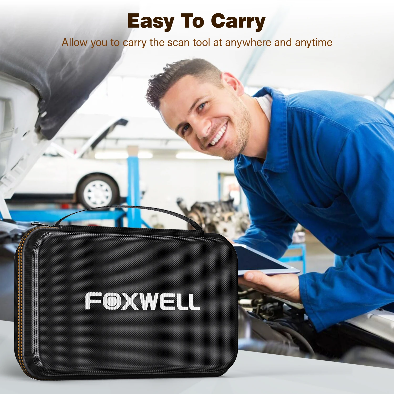 FOXWELL-Estuche de escáner para NT301, NT510, NT630, caja de escáner OBD2, caja de diagnóstico OBDII mejorada profesional para NT201, bolsa portátil