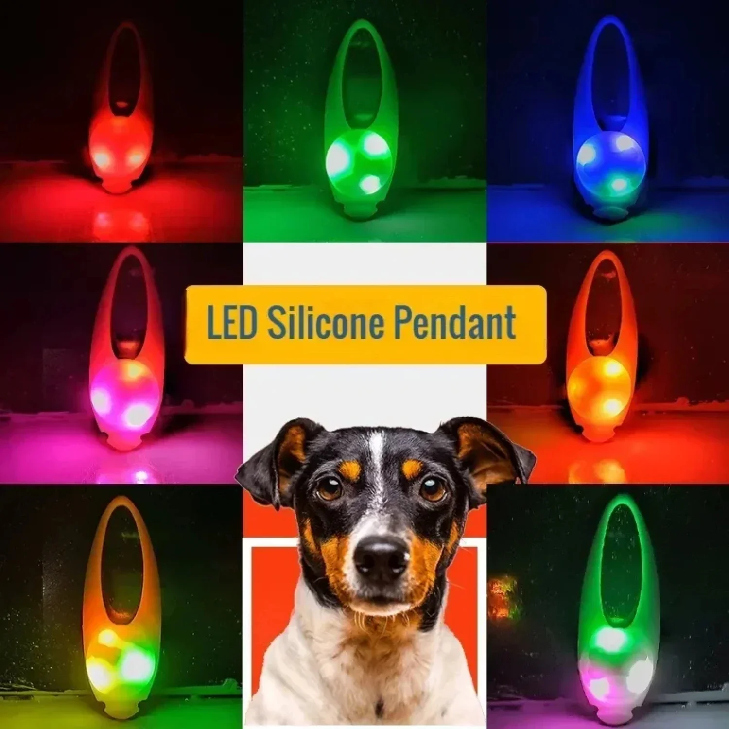 Stay stylish and safe during nighttime adventures with this vibrant Glow LED pet pendant collar, upgrading your pet's safety and