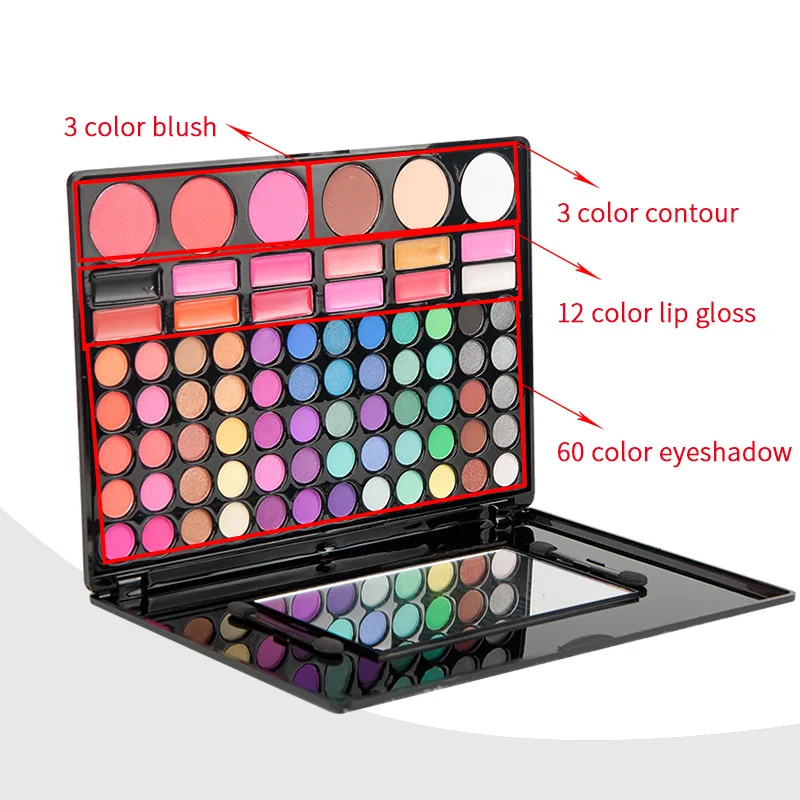 Makeup Set for Women 78 Color Eye Shadow Pearlescent Matte Glitter Shimmer Luminous Eyeshadow Powder Sequins Eyeshadow Palette