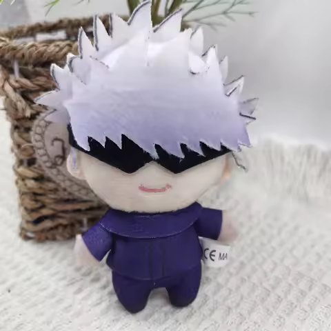 24pcs/lot 4inch Anime Jujutsu Kaisen Plush Toys keyring Satoru Gojo Yuji Itadori Megumi Fushiguro Dolls Pendants