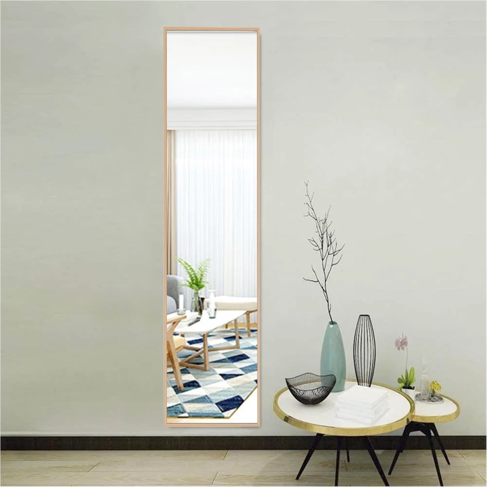 【Lifeideas】Full Length Mirror with Rounded Corners Door Hanging Black Mirror 37x147cm