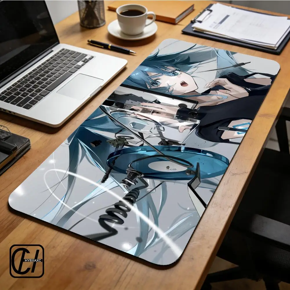 Virtual diva H-Hatsune Mouse Pad Desk Mouse Pad Cute HD Desk Pad Extended Gaming Keyboard Mats Large XXL Gamer Mouse Pad 90x40