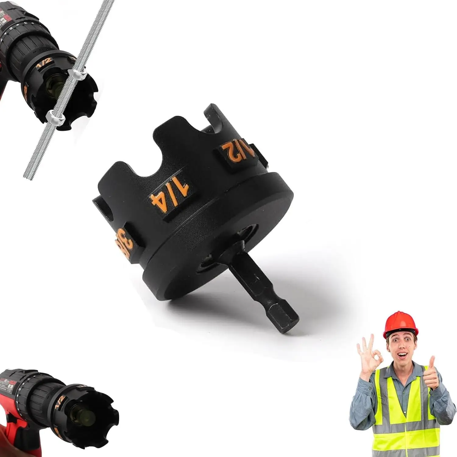 

Насадка для сверла с гайкой-молнией для быстрого снятия гаек и болтов, отвертка для гаек с шестигранным хвостовиком из алюминиевого сплава, экстрактор болтов для снятия гаек