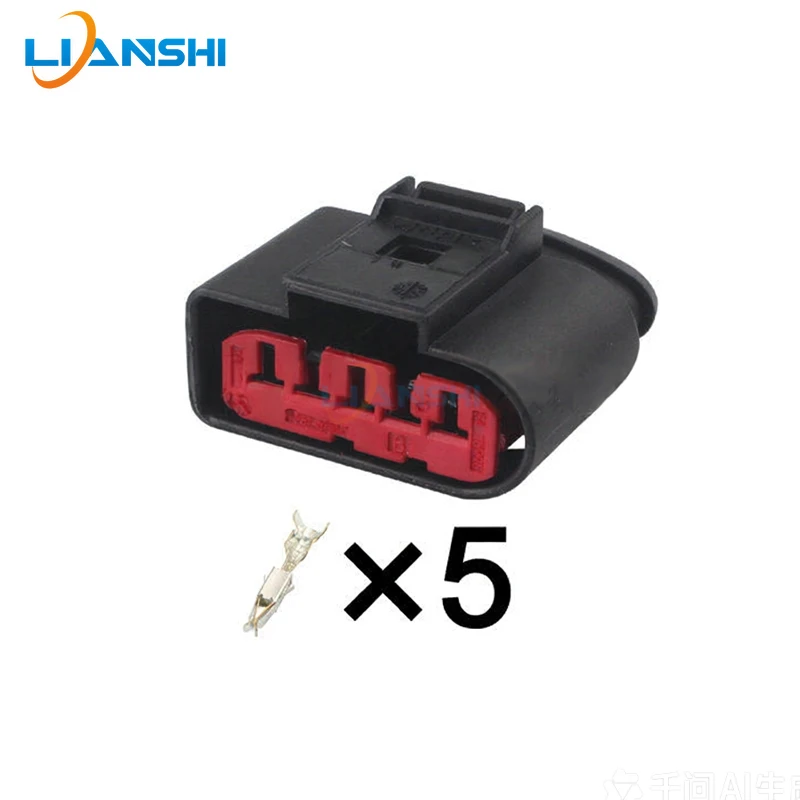 1J0973775A Auto Connector 5Pin Compatible with Volkswagen Golf Passat Audi A4 TT MAF Mass Air Flow Sensor Wiring Harness DJ7056-
