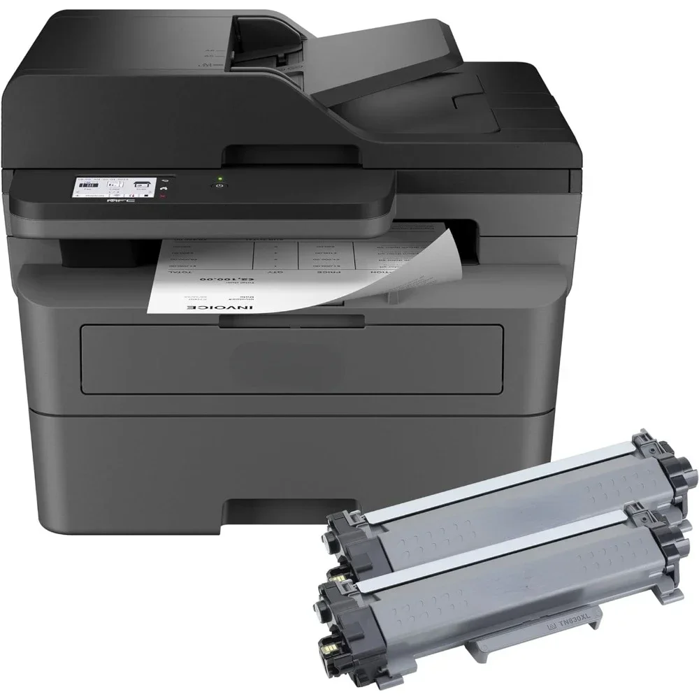 MFC-L2820DW XL Wireless Compact Monochrome All-in-One Laser Printer With Copy, Scan And Fax, Duplex, Black & White