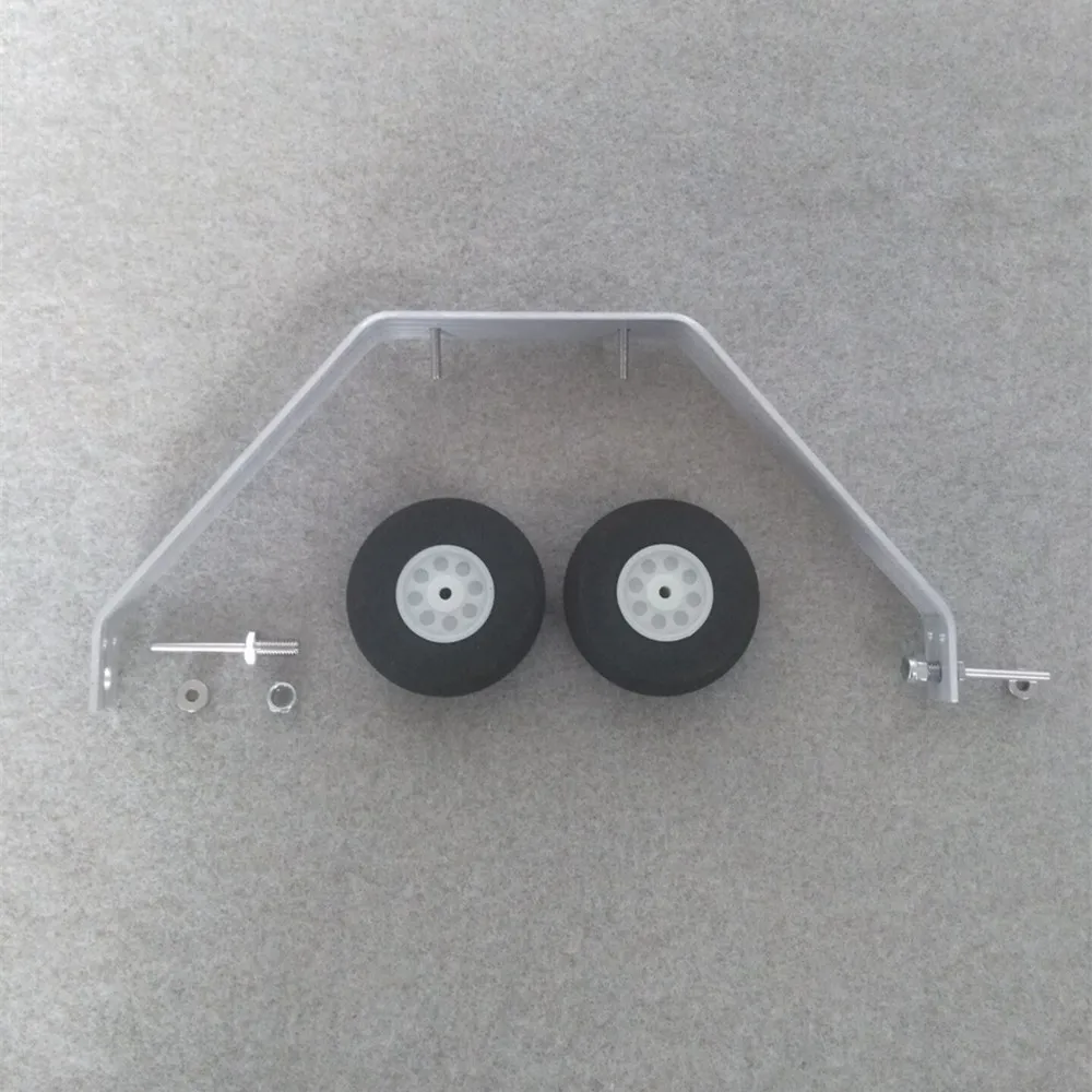 2mm Aluminum Main Landing Gear for 25-40 Class Nitro RC Airplane, 63g Fixed Wing Model Landing Gear with Wheels Axle & Hardware view 4