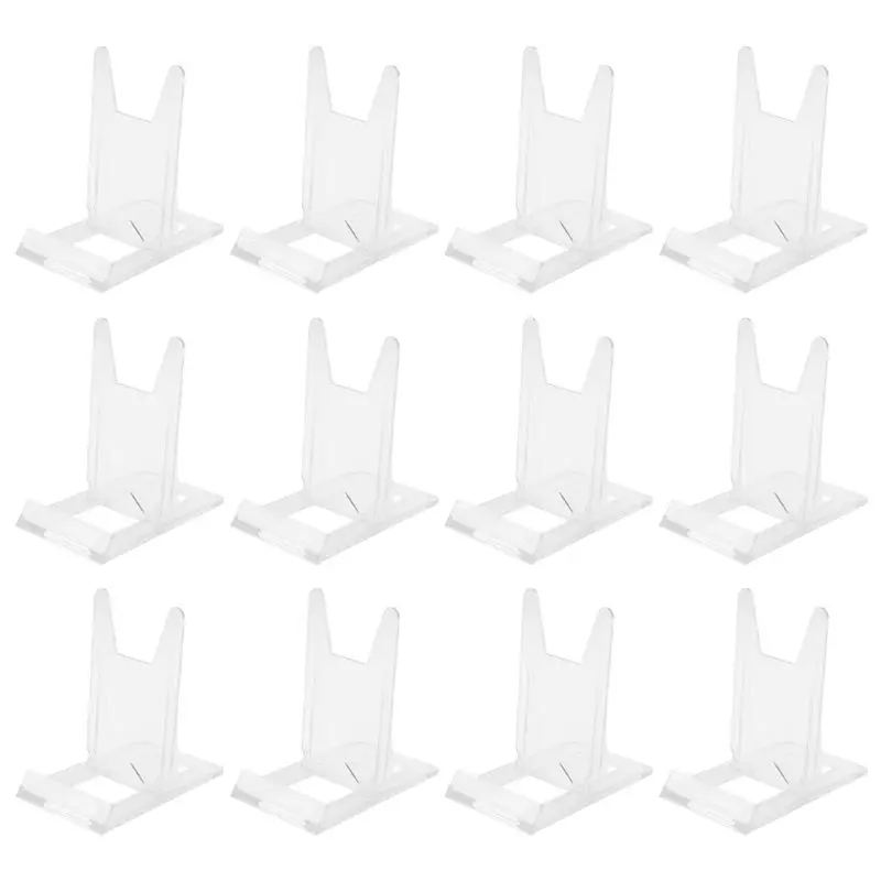A29F-12 Pack Acrylic Bookshelf For Display Tablet Stand For Home Office Photo Album CD Magazine Postcard Picture Artwork