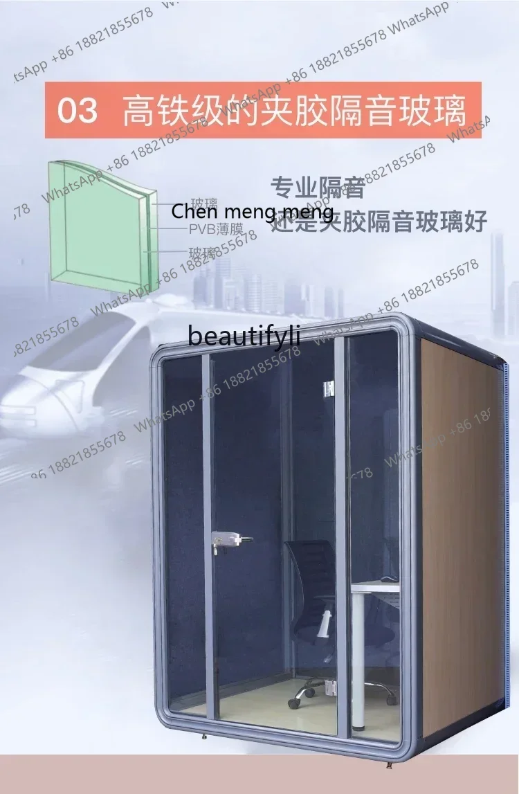 xqPiano Soundproof Room Home Mobile Practice Room Warehouse Recording Studio Indoor Glass Sleep Mute Cabin