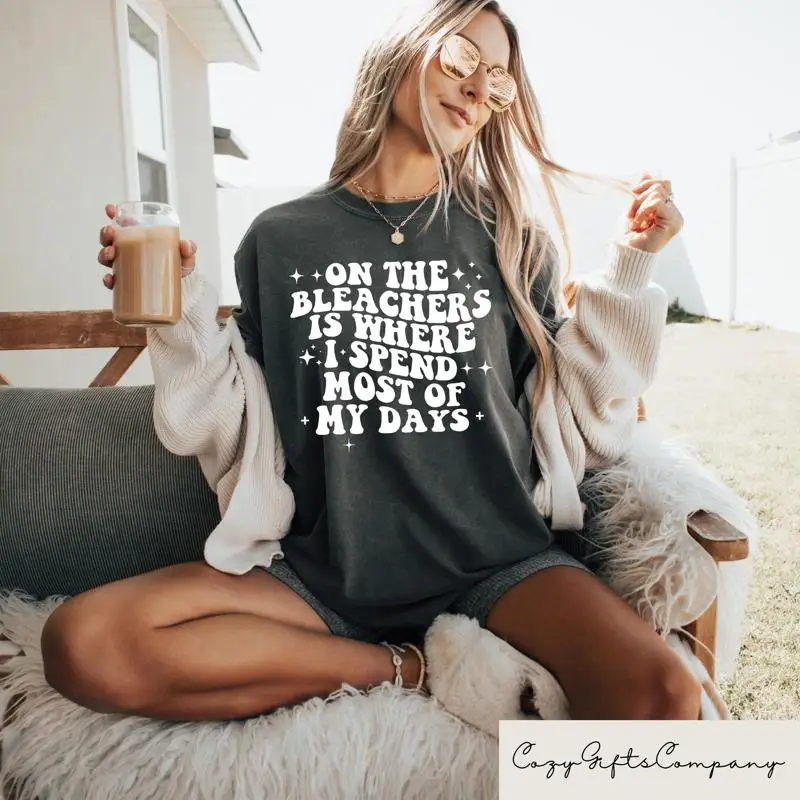 Retro Comfort On The Bleachers T Shirt Sports Mom Sweat Trendy Game Day Athletic Grandma Funny Basketball