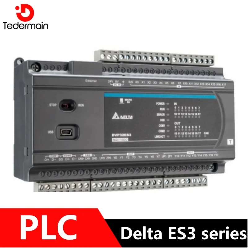 Brand new Delta ES3 Series PlC Built-in Ethernet interface CANopen DVP32ES300R DVP32ES311T DVP48ES300T DVP64ES300R DVP80ES300T