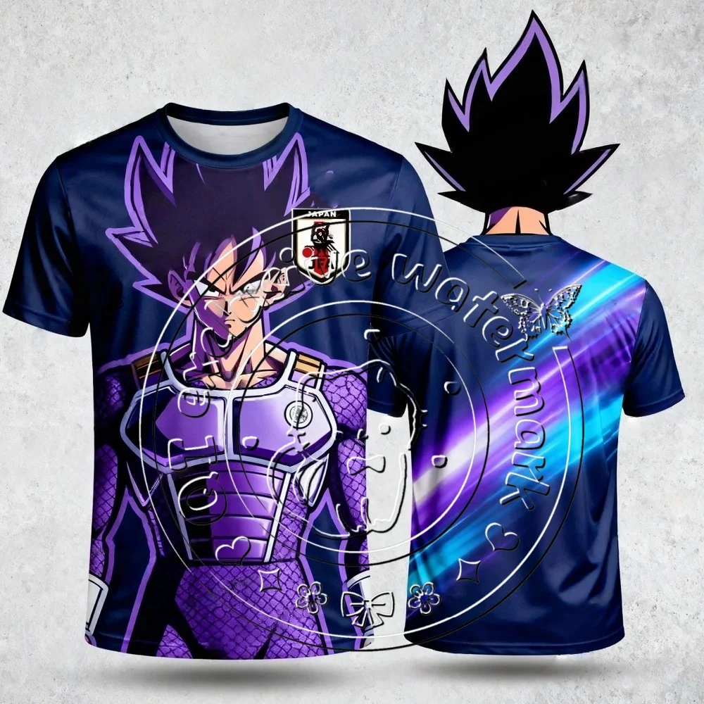 Summer Dragon Ball Super Saiyan Goku Retro Manga 3DPrint Quick Dry Breathable Unisex Football Basketball Sports Short Sleeve Tee - view 4