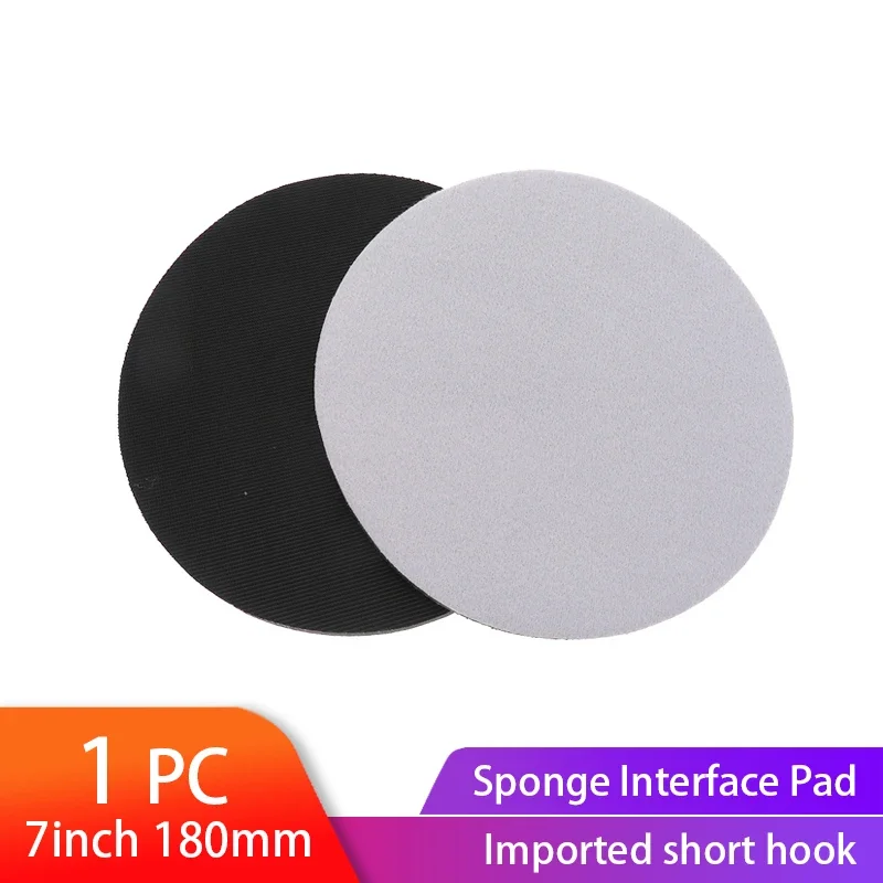 Tampone tampone interfaccia cuscino in spugna morbida con gancio e anello da 7 pollici 180 mm per levigatrice Bcaking Pad e disco abrasivo