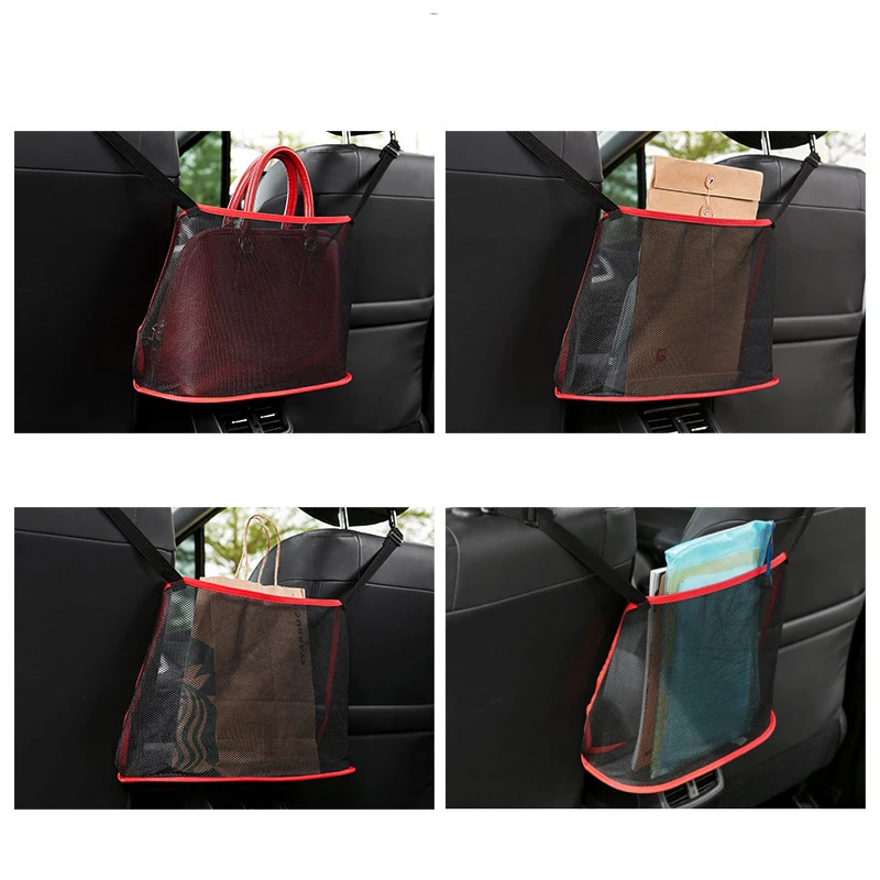 

Cross-Border Car Seat Storage Net Foldable Hanging Storage Bag for In-Between Two Seats Black