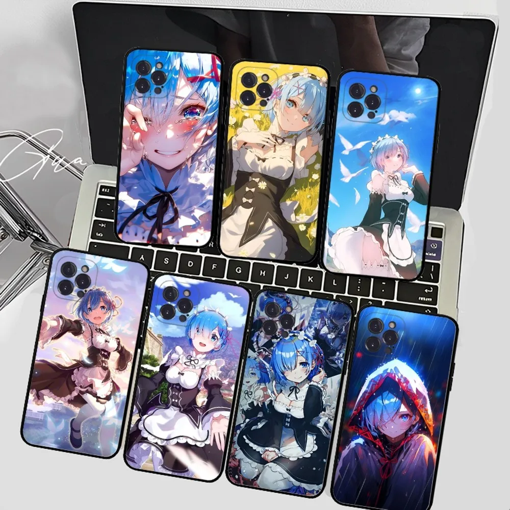 Re0 R-Rem Phone Case For IPhone 15 14 11 12 13 Mini Pro XS Max Cover 6 7 8 Plus X XR SE 2020 Funda Shell