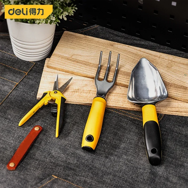 

Garden Planting Tool Set 3 Pcs Shovel Rake Scissors Multitool Sets Multifunction Household Gardening Bonsai Pruning Hand Tools