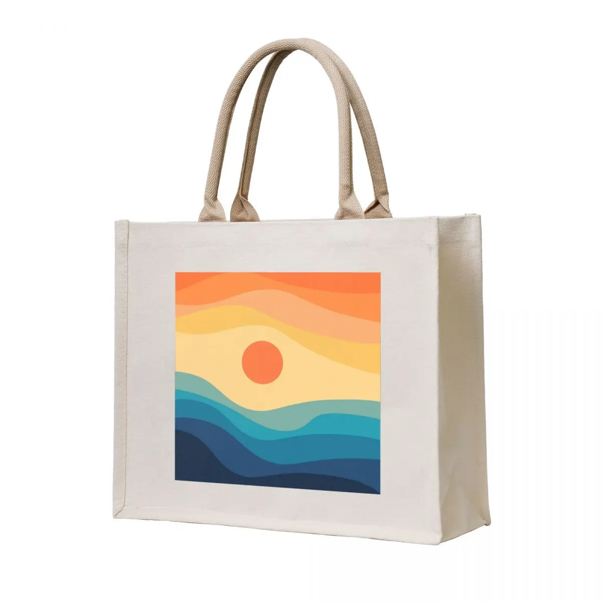 

Abstract retro style sunset Tote Bag tote bag men's Reusable bags Custom bag Women bags