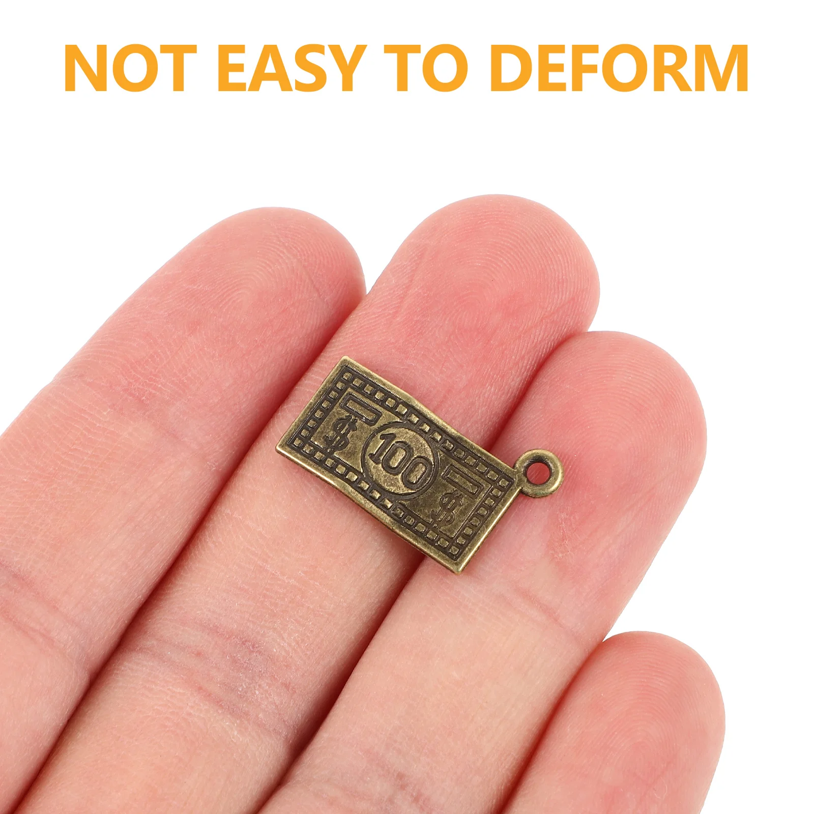 

100pcs Alloy Jewelry Making Charms Portable Keychain Decor For Diy Bracelets Necklaces Earrings Dollar Pendant Craft Accessories