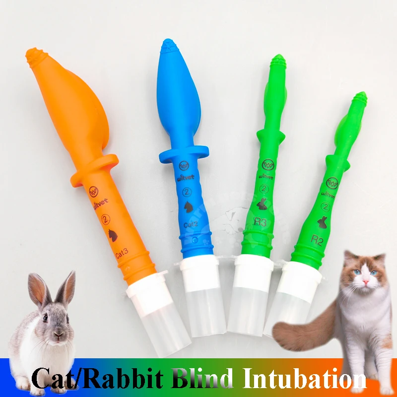 Cat Rabbit Blind Intubation Tube Medical Soft Gel Rabbits Cats Tracheal Intubation Veterinary Hospital Clinic Consumables