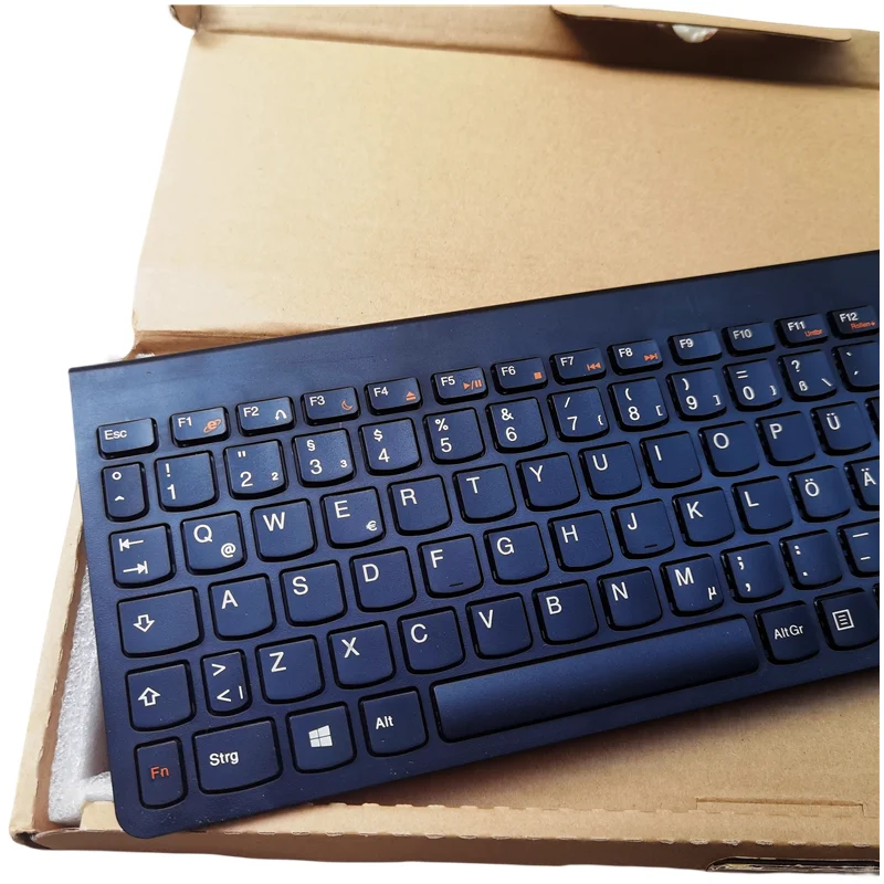 Teclado sem fio preto para Lenovo, layout alemão, SK-8861