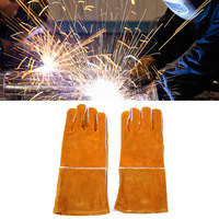 ZK30 1 Pair Welding Gloves Safety Durable Cowhide Leather Welder Work Hand Tool Accessories les gants