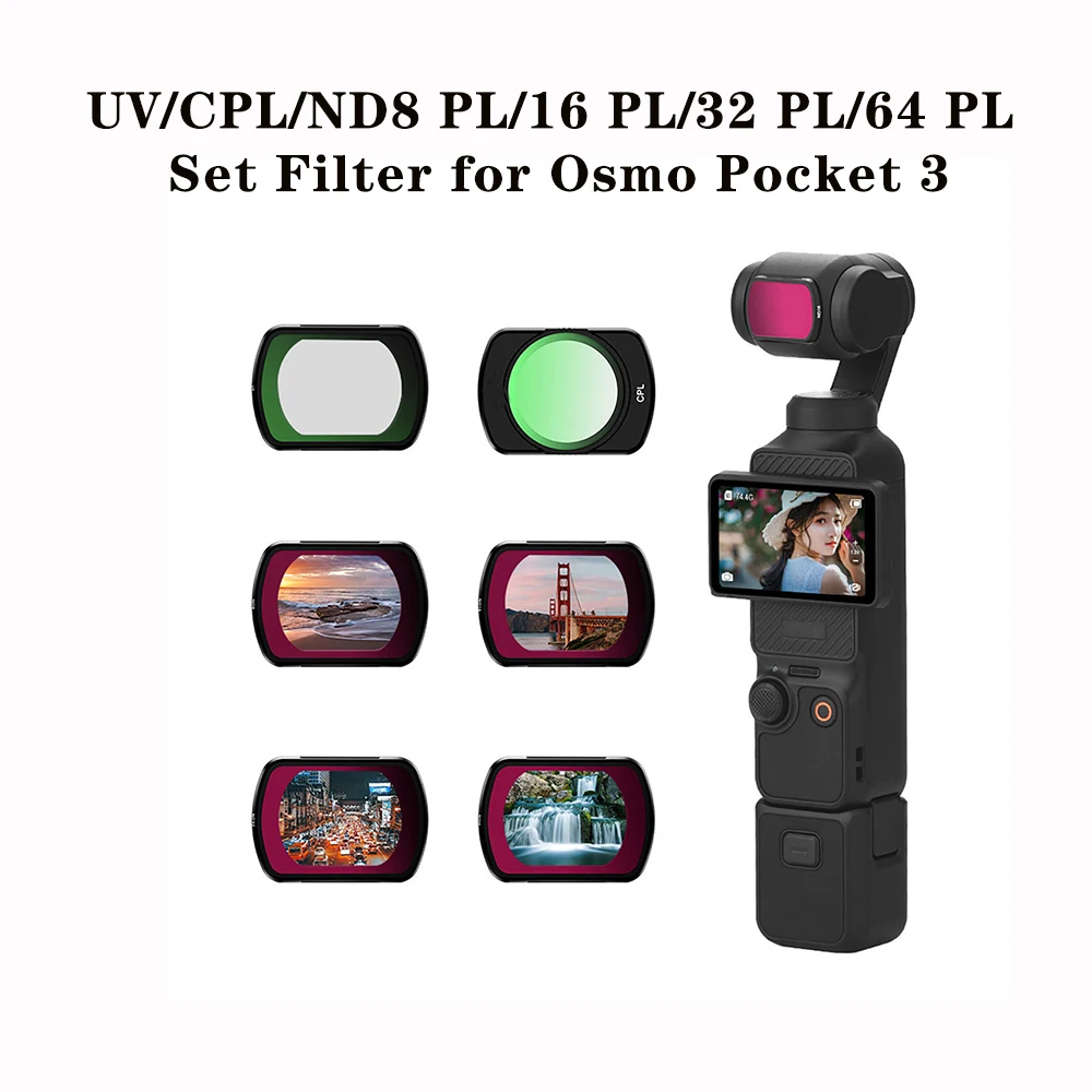 

Drone UV/CPL/ND8 PL/16 PL/32 PL/64 PL For DJI Pocket 3 Camera Lens Filter DJI Pocket 3 Filter Camera Accessories