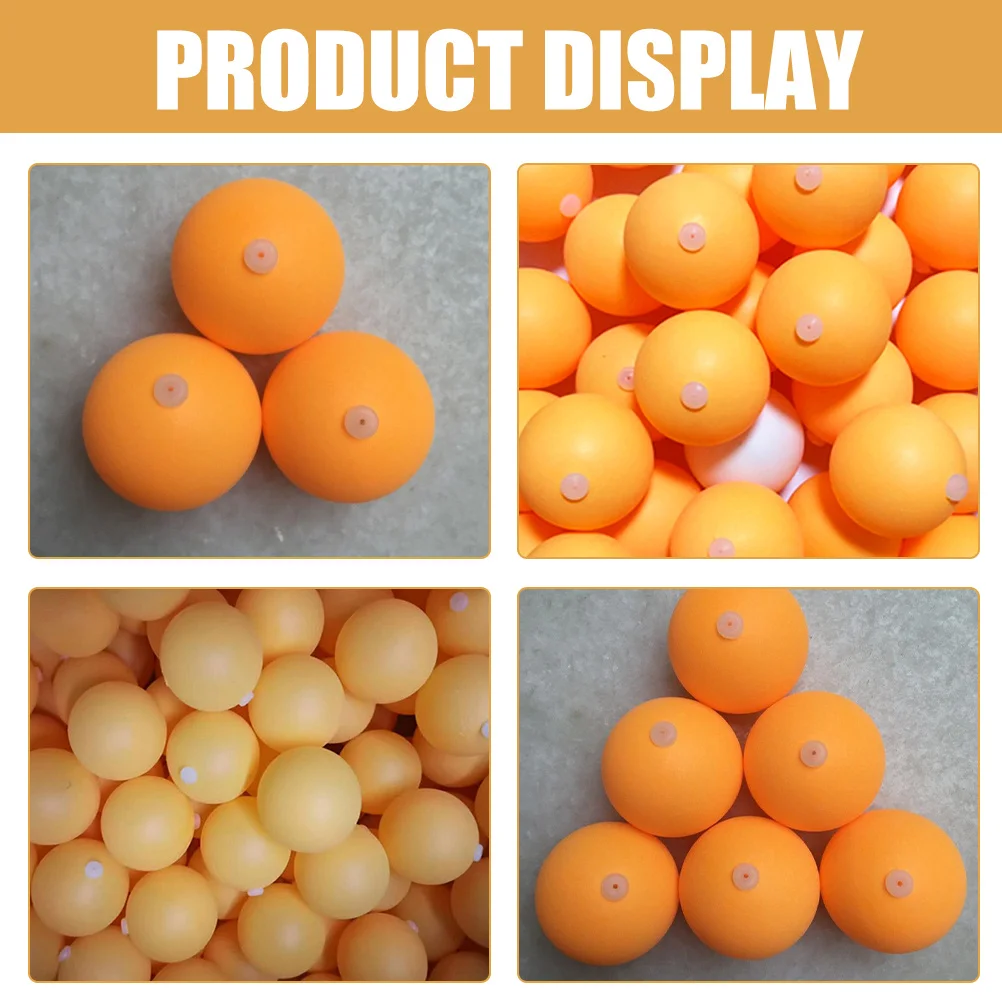

100Pcs Table Tennis Training Balls Soft Elastic Perforated Plastic Practice Balls for Pingpong Practice Machine Skill