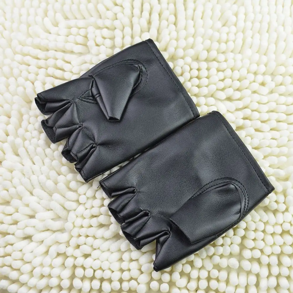 Finger Goth Thermal Cashmere Sports Men Punk Rivet Sports Winter Rivet Punk Warm Half-Finger Gloves Rękawiczki
