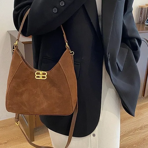 ‌ Borsa a tracolla in pelle scamosciata da donna alla moda 2025 - Borsa tote con stampa leopardata per lo shopping e le gite, leggera con tracolla regolabile ‌