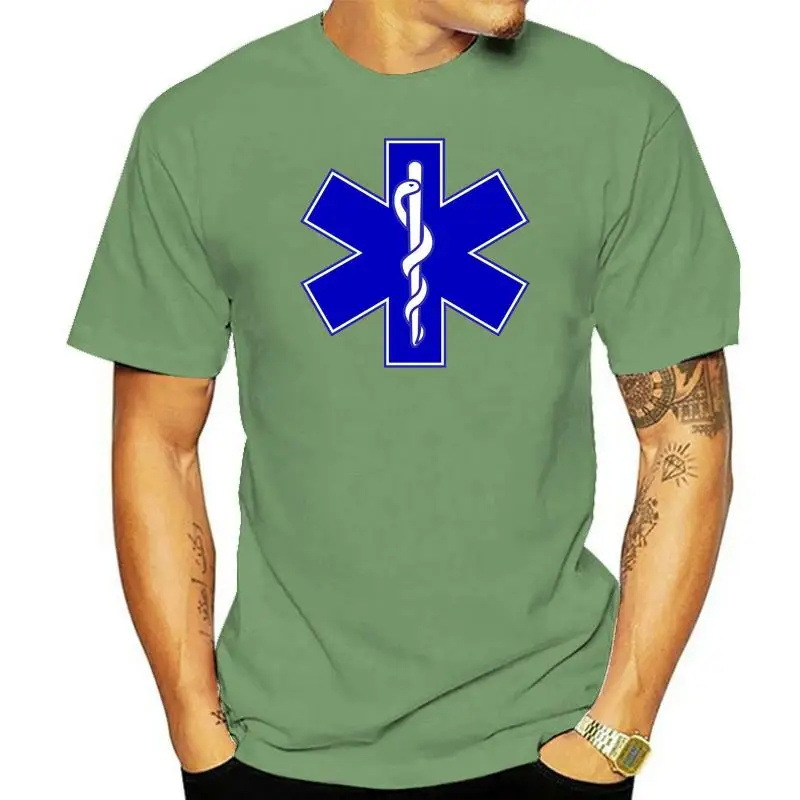 Paramedic ( Emergency Medical Services Emt ) Ems Star Of Life Symol T-shirt Tee Pop Cotton Man Tee