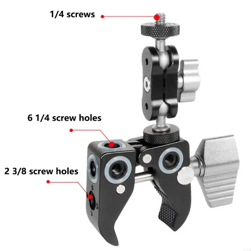 2025 새로운 C 형 클램프 카메라 사진 지원 암 클램프 1/4 및 3/8 스레드 카메라