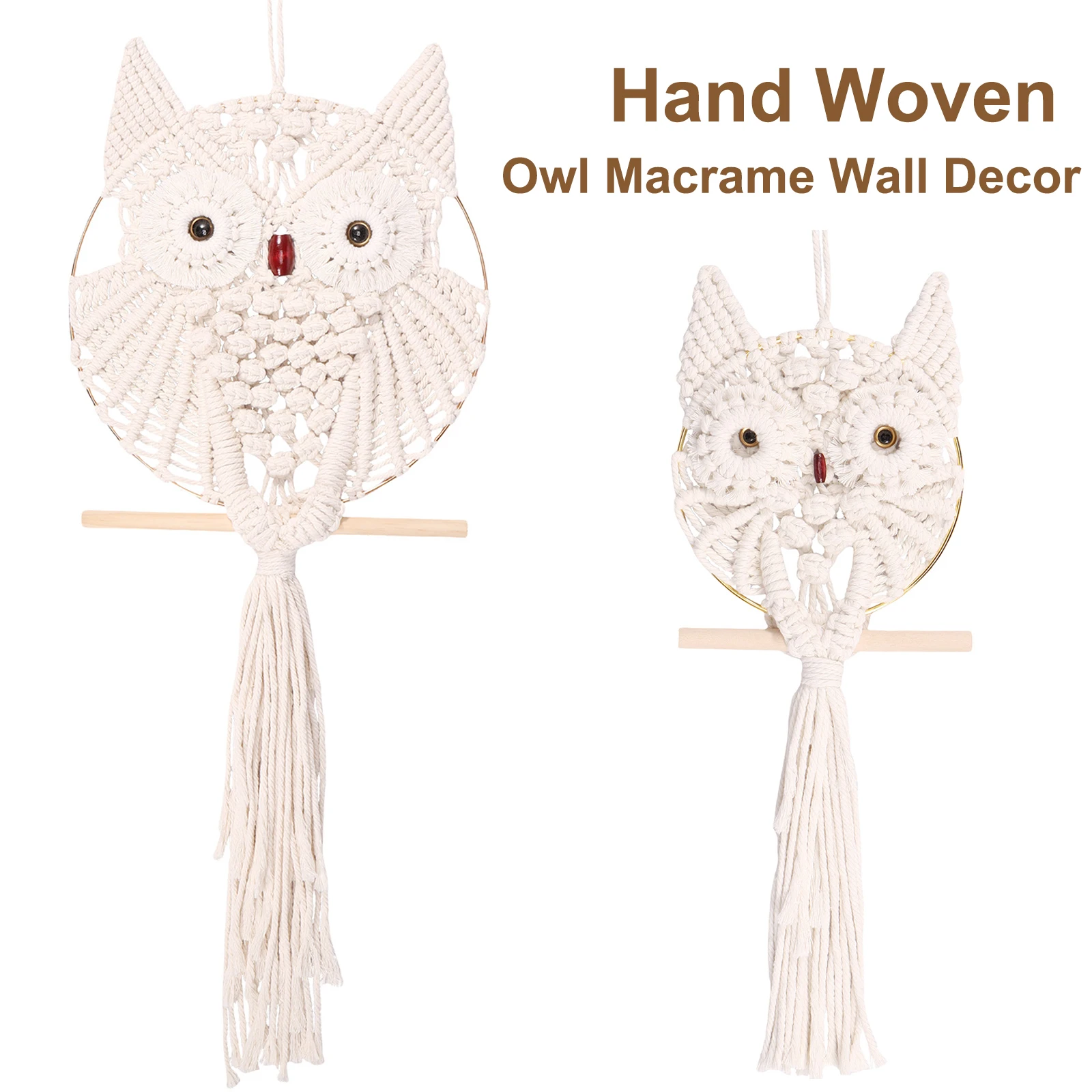 

Hand Woven Owl Dream Catcher Lace Wall Decoration Good Luck Lace Owl Wall Art Hanging Lace Tapestry Bohemian Home Decoration