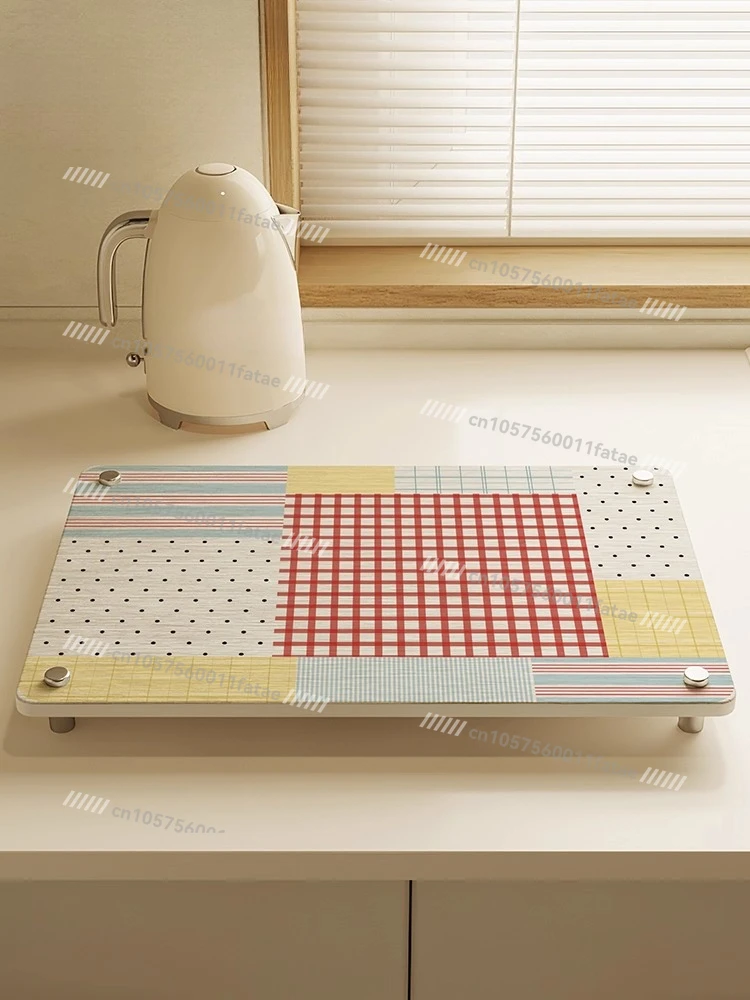 

Kitchen Countertop Tray, Heat-insulating and Scalding-resistant Absorbent Pad, Desktop Hard Diatom Mud Drain Pad, Dirt-resistant