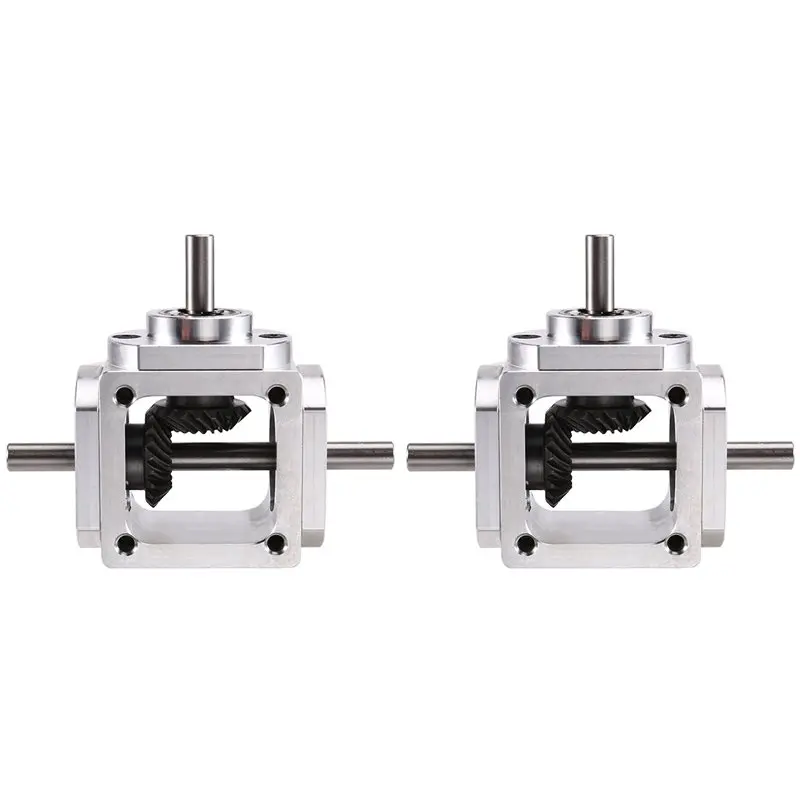 DT19-2X Gearbox 90 Degree Right Angle Bevel Gear-Box With Mounting Hole 1:1 Shaft 1 Module 20 Teeth Bevel Gear A