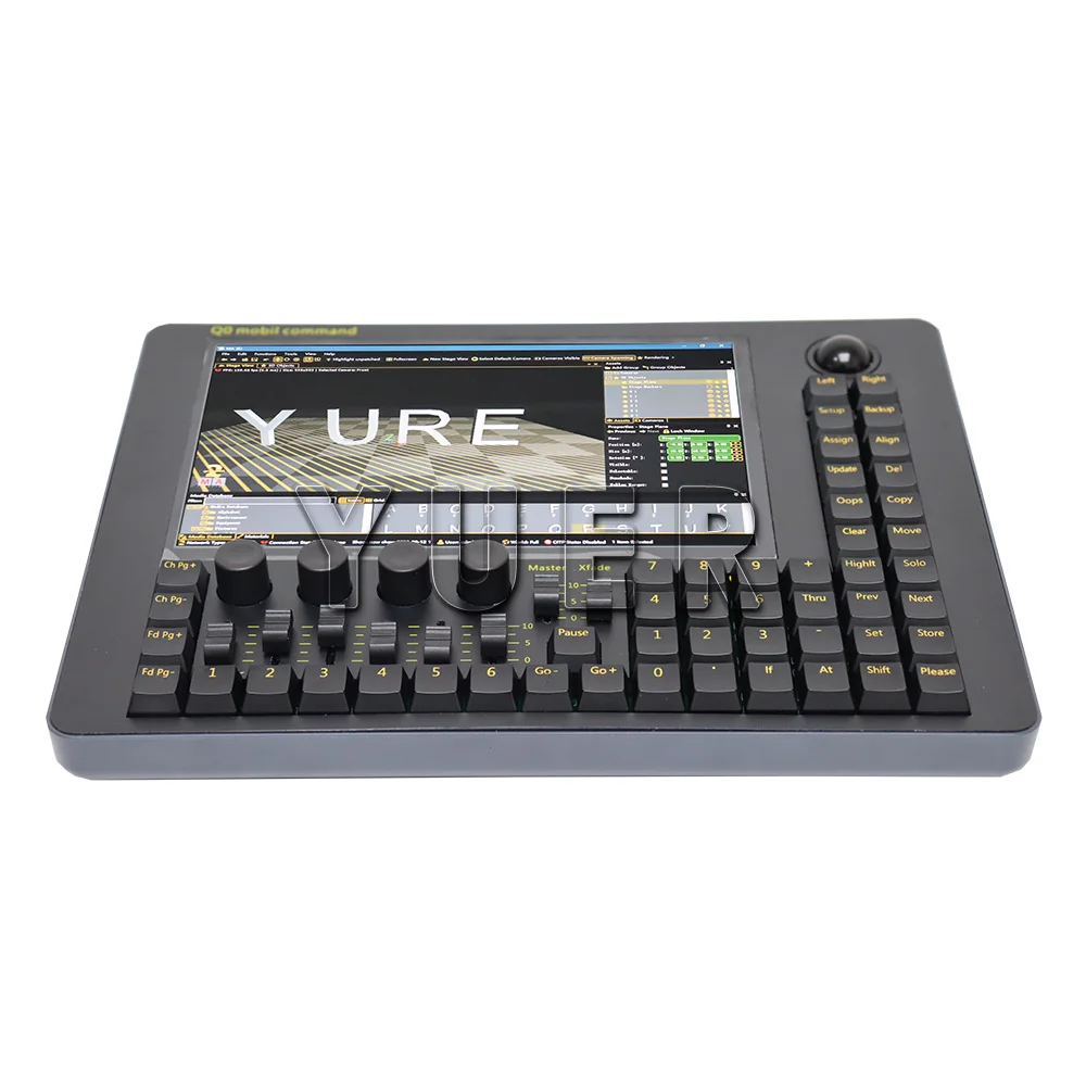 YUER Q0 Mobile Command Wing For Stage Lighting DMX Console A2 Version Battery Carry Bag Dj Disco Lighting Controller Device