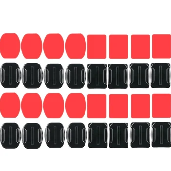 Przyklejane mocowania do kasku Płaskie zakrzywione mocowanie 3M kompatybilne z kamerą GoPro Hero 12, 11, 10, 9 Insta360 AKASO DJI OSMO SJCAM