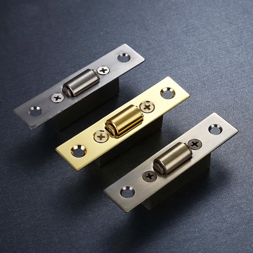 Closet Ball Catch Stainless Construction Rust-Proof Adjustable Door Catch Strike Plate Silver Finish Hardware