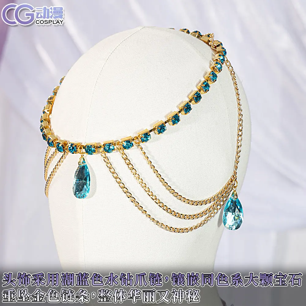 

Rinko Shirokane BanG Dream! Cosplay Costume Women's Purple Dress Headpiece Necklace Halloween Carnival New Uniform HCos