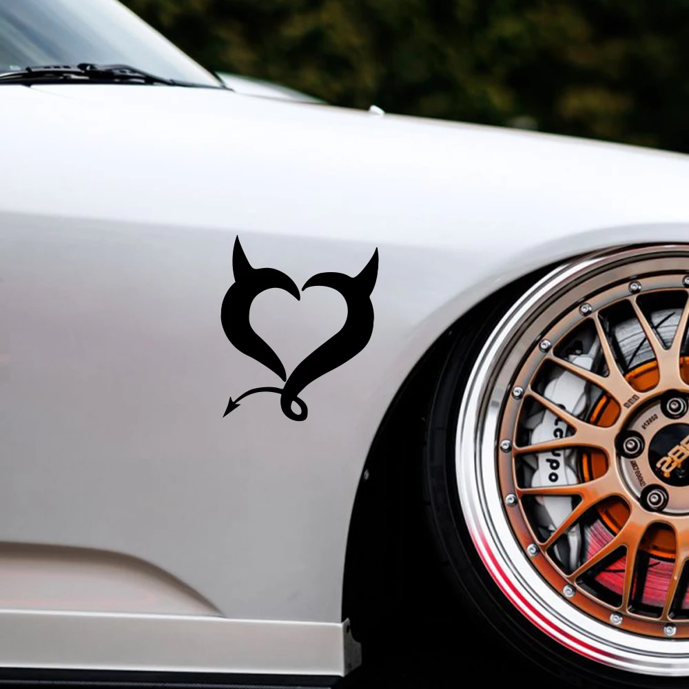 Devil Heart Sticker Car Sticker PVC Whole Body Stickers Auto Color Vinyl Film Waterproof Exterior Decoration Car Accessories