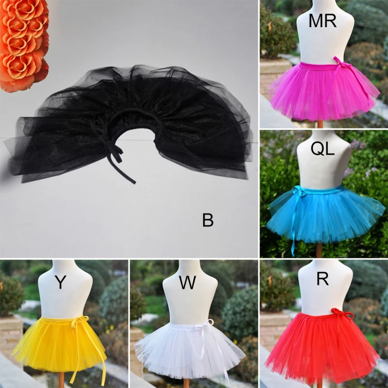 Mini Tutu Skirts Party Fluffy Tulle Dress Stage Pettiskirt Ballet Dancewear Clothing Accessories for Children Baby Girls