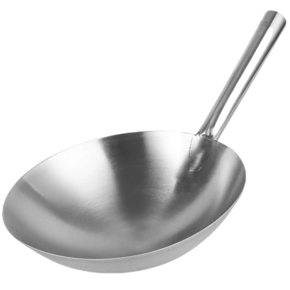 

Stainless Steel Frying Pan Wok Pan Thickened Heavy Duty Kitchen Wok for Home Restaurant Cooking Kitchen Accessory