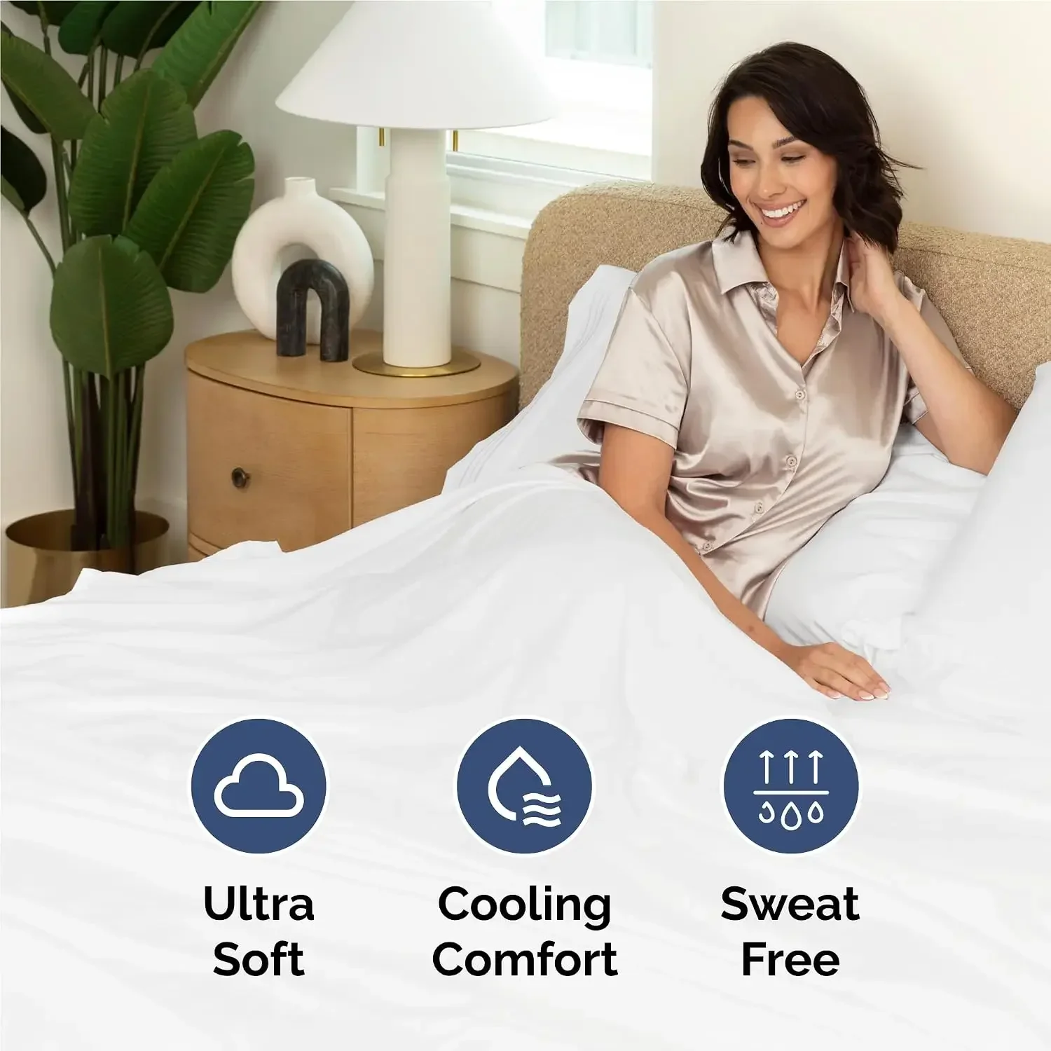Full Size 4 Piece Sheet Set - Comfy Breathable & Cooling Sheets - Hotel Luxury Bed Sheets for Women & Men - Deep Pockets, Easy-Fit, Extra Soft and Wrinkle Free Sheets - White Oeko-Tex Bed Sheet Set - view 4