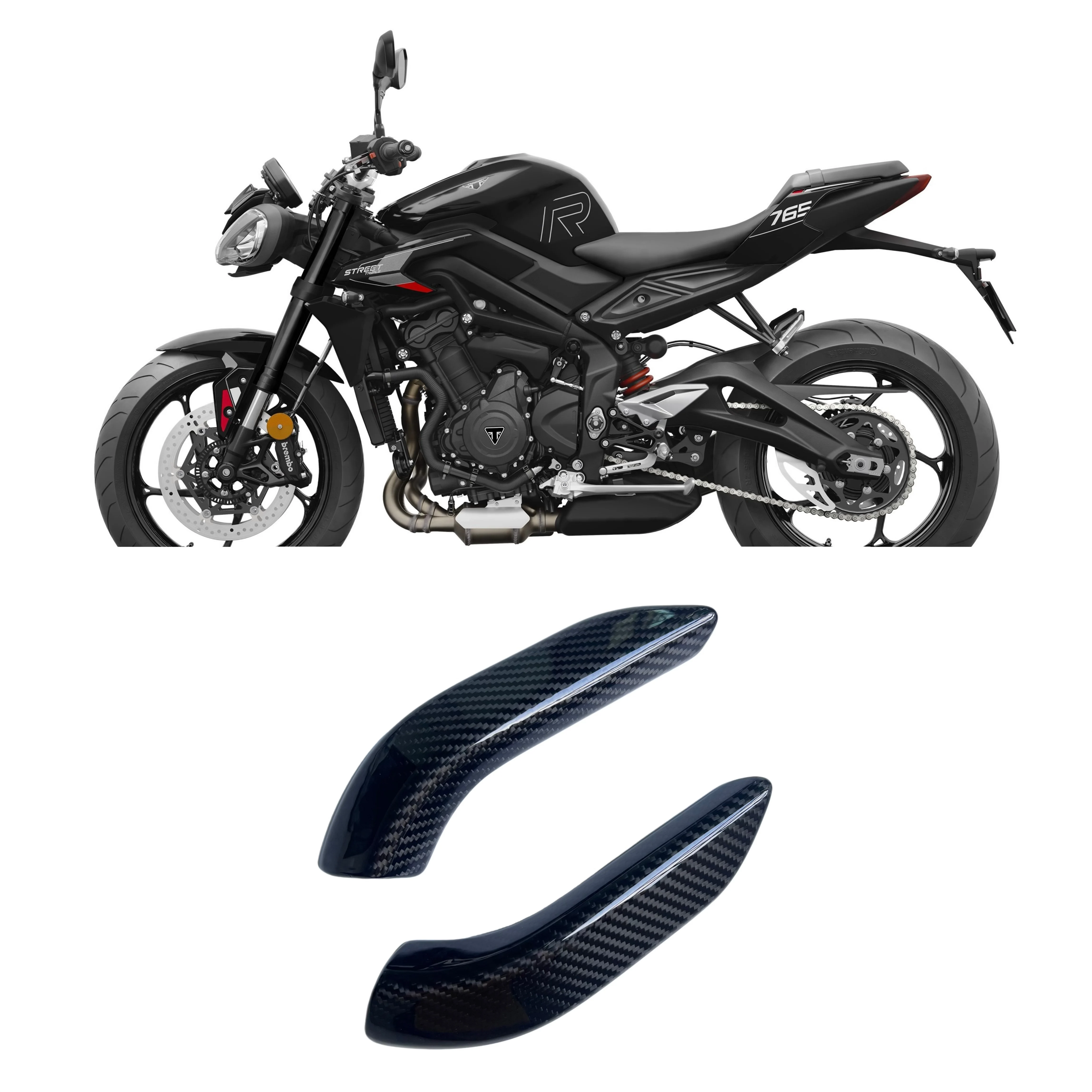 

Задний коромысло мотоцикла из углеродного волокна, защитный чехол, украшение, защитный чехол для Triumph STREET TRIPLE 765 RS 2017-2025